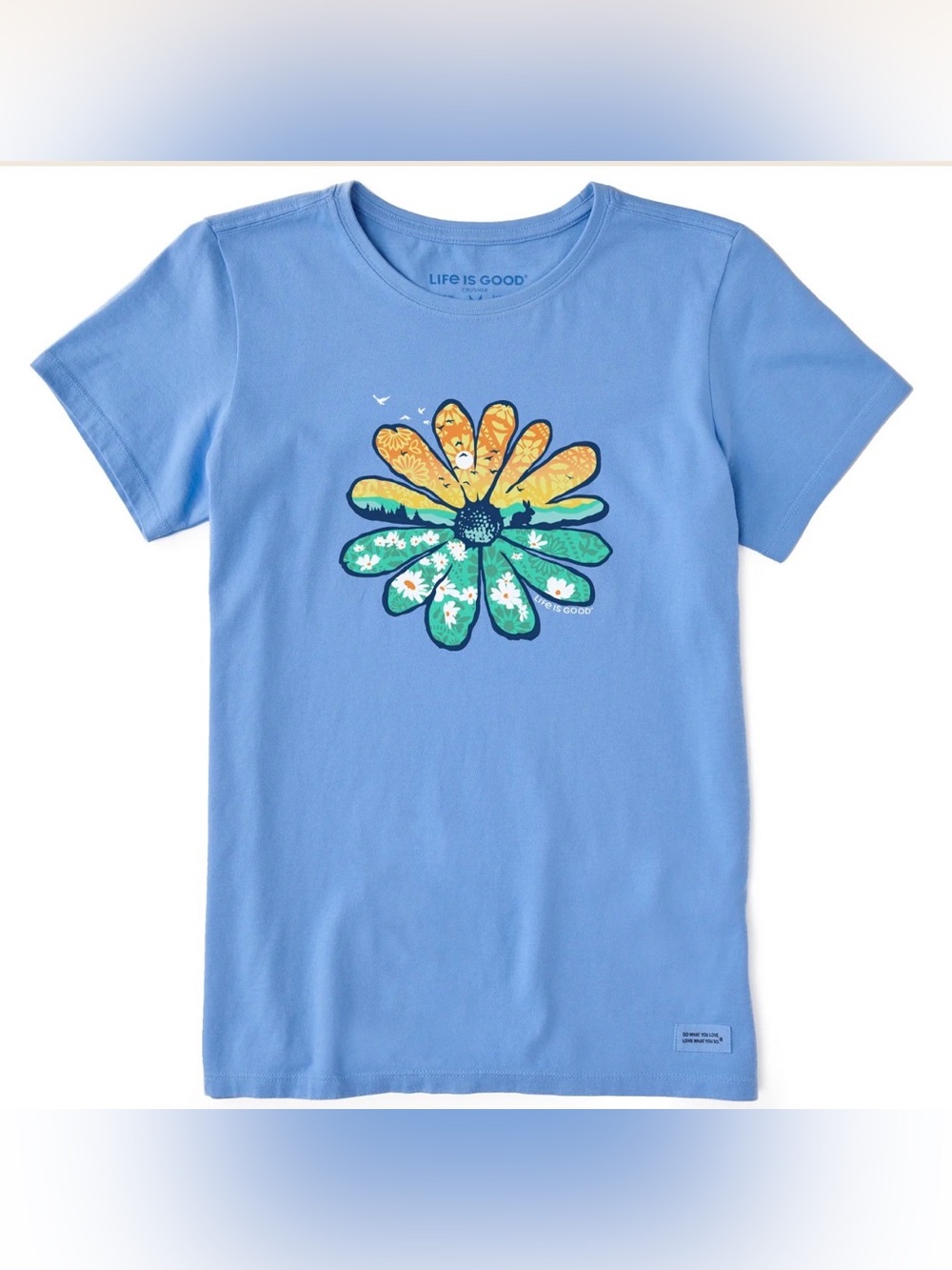 Life is Good Women's Spring Daisycape Short Sleeve Crusher Tee Size L
